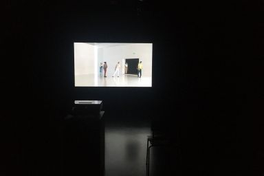 Dark Red – Kolumba, 2021, Video, with sound, 56 Min., Installation view »The subtle interplay between the I and the me«